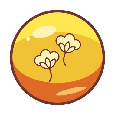 Pamuk çiçeklerinin basit web çizimi