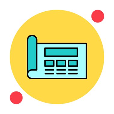 Şablon simgesi, vektör illüstrasyonu basit tasarım