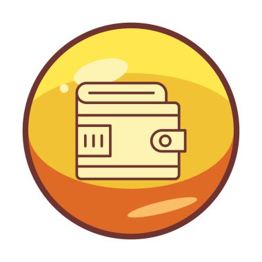 cüzdan vektör simgesi basit illüstrasyon