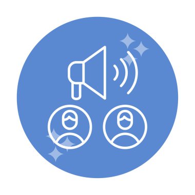 Kamu Tanıtım simgesi vektör illüstrasyonu