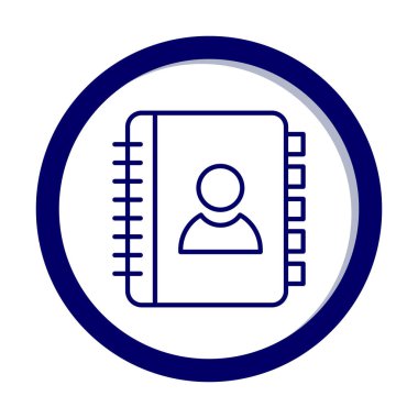 Kişi Kitabı simgesi, vektör illüstrasyonu