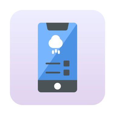 Telefon Hava Durumu Hava Durumu ikonu vektör illüstrasyon grafik tasarımı                                  