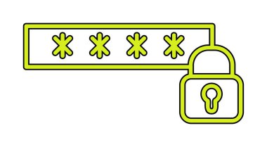 Parola web simgesi, vektör çizim