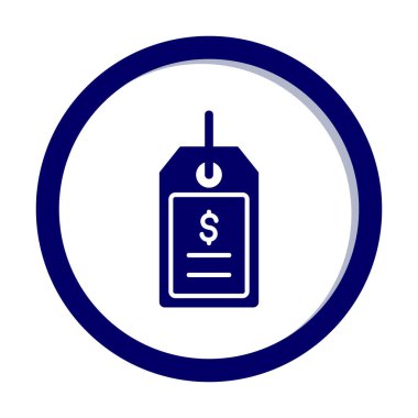 Basit fiyat etiketi simgesi, vektör çizim