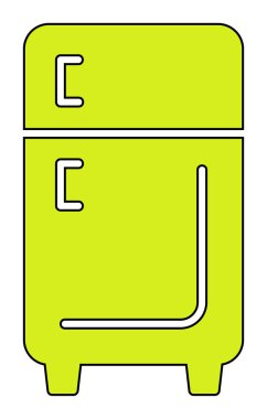 buzdolabı vektör simgesi çizelgesi çizimi