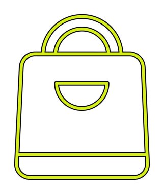 Alışveriş poşeti simgesi, vektör illüstrasyonu 