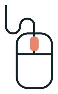 Fare simgesi, web basit illüstrasyonu