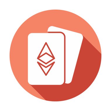 ethereum kartları simgesi, vektör illüstrasyonu