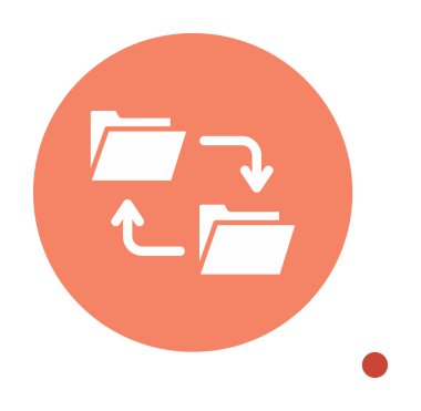 Basit Veri Aktarımı simgesi, vektör illüstrasyonu