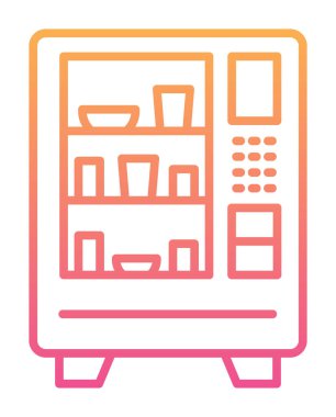 Otomat Web simgesi, vektör illüstrasyonu 