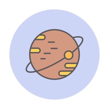 Gezegenler simgesi, vektör illüstrasyonu