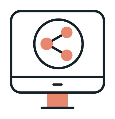 Basit Veri Paylaşımı simgesi, vektör illüstrasyonu