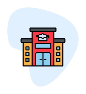 okul simgesi vektör illüstrasyonu