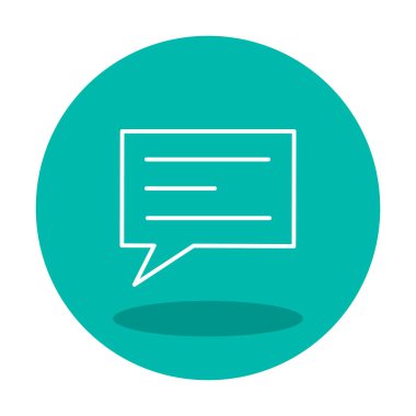 kabarcık sohbet simgesi. İletişim ve mesaj teması. Yalnız tasarım. vektör illüstrasyonu