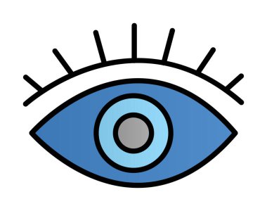 Göz simgesi, vektör illüstrasyon tasarımı 