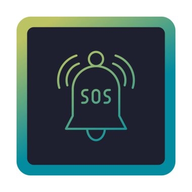 Yani acil durum simgesi vektör illüstrasyonu