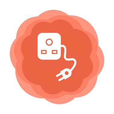 Fiş ve Soket, web simgesi basit tasarım 