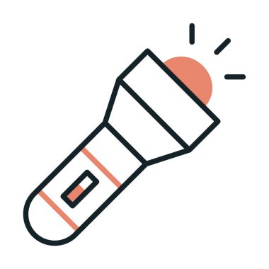 Seyahat fenerinin düz simgesi. Renkli vektör çizimi