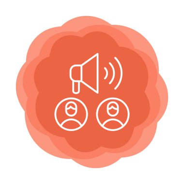 Kamu Tanıtım simgesi vektör illüstrasyonu