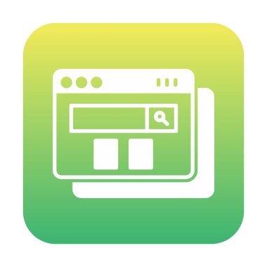 tarayıcı web sayfası simgesi, vektör illüstrasyonu