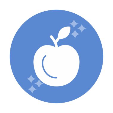 elma web simgesi, vektör çizim  