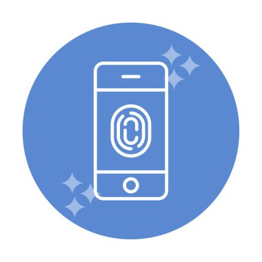 parmak izi kutsal kişilerin resmi, vektör çizim ile Smartphone 