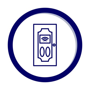 Akıllı Kapı simgesi vektör çizimi