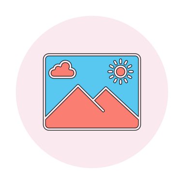 Resim simgesi. Web vektör illüstrasyonu