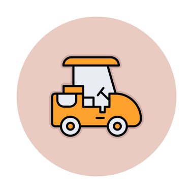 Golf Caddy simgesi, vektör illüstrasyonu