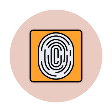 parmak izi ikonu vektör illüstrasyonu