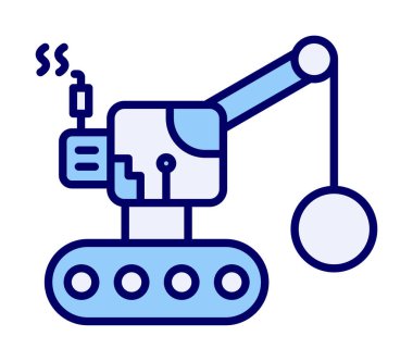 Wrecking Ball simgesi, vektör illüstrasyonu 