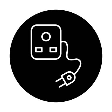 Fiş ve Soket, web simgesi basit tasarım 