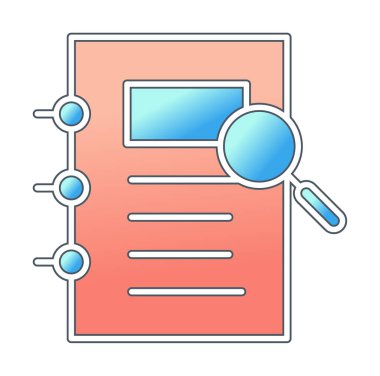 ofis kağıdı ve büyüteç