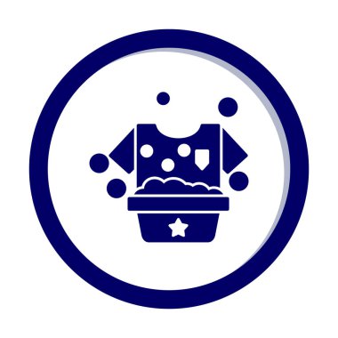 Çamaşır, tişört ikonu, vektör illüstrasyonu