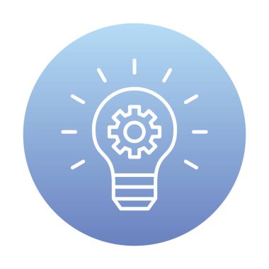 Fikir ampul ikonu vektör illüstrasyonu             