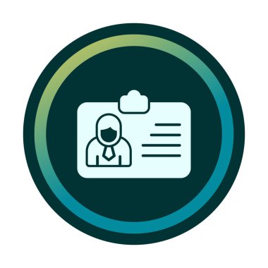 Ofis Giriş Kartı simgesinin vektör illüstrasyonu 