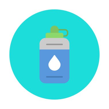 Su şişesinin ağ basit illüstrasyonu