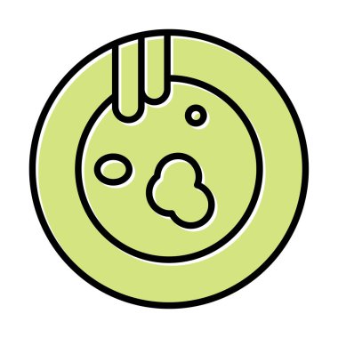 Kirli tabak simgesinin vektör çizimi