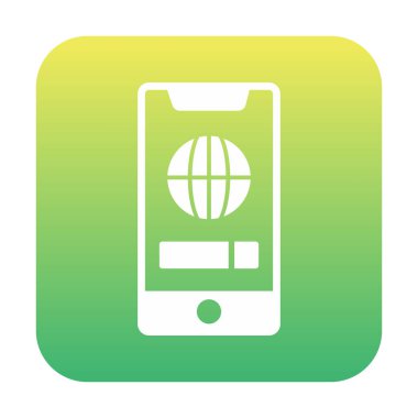 akıllı telefon simgesi, vektör illüstrasyonu basit tasarım