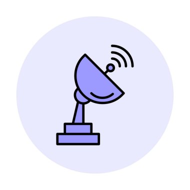 uydu anten simgesi, vektör illüstrasyonu