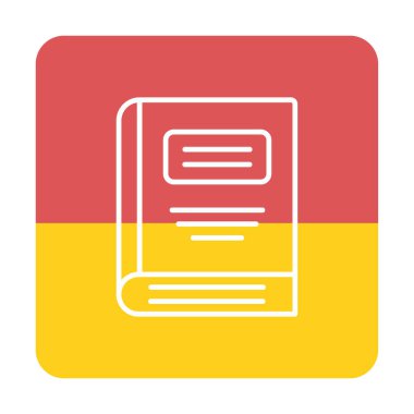 kitap simgesi, vektör illüstrasyonu basit tasarım