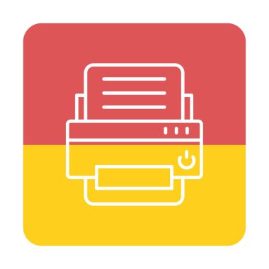 yazıcı simgesi web basit illüstrasyon