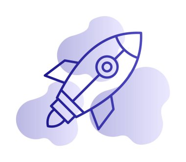 Roketin vektör çizimi. Başlangıç konsepti