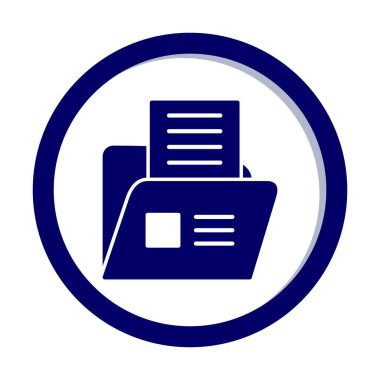 klasör web simgesi, vektör çizim 