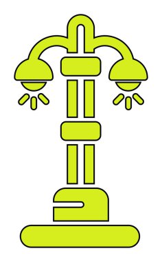 sokak ışığı çizgi simgesi, vektör illüstrasyonu