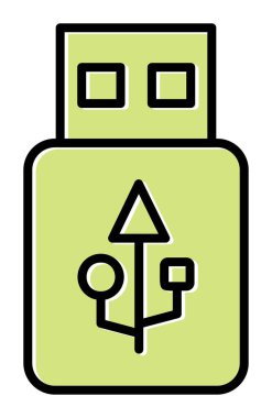 Web için usb flash simgesi.