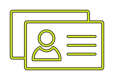 İş Kartları arka planda basit web simgesi. 