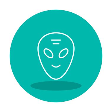 Sevimli uzaylı karakter Vektör illüstrasyonu