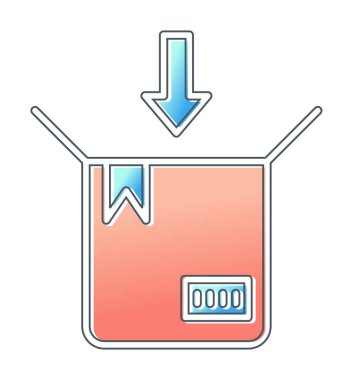 paket simgesi vektör illüstrasyonu