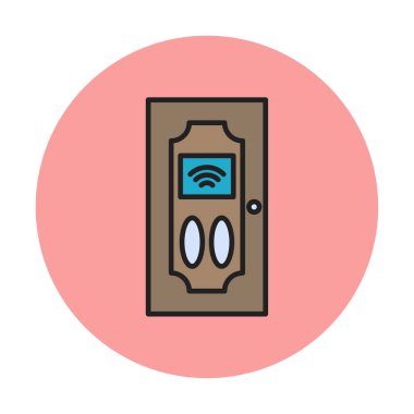 Akıllı Kapı simgesi vektör çizimi